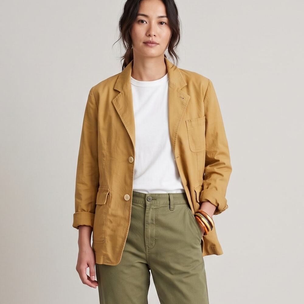 ALEX MILL Twill Khaki Blazer Jacket size Large